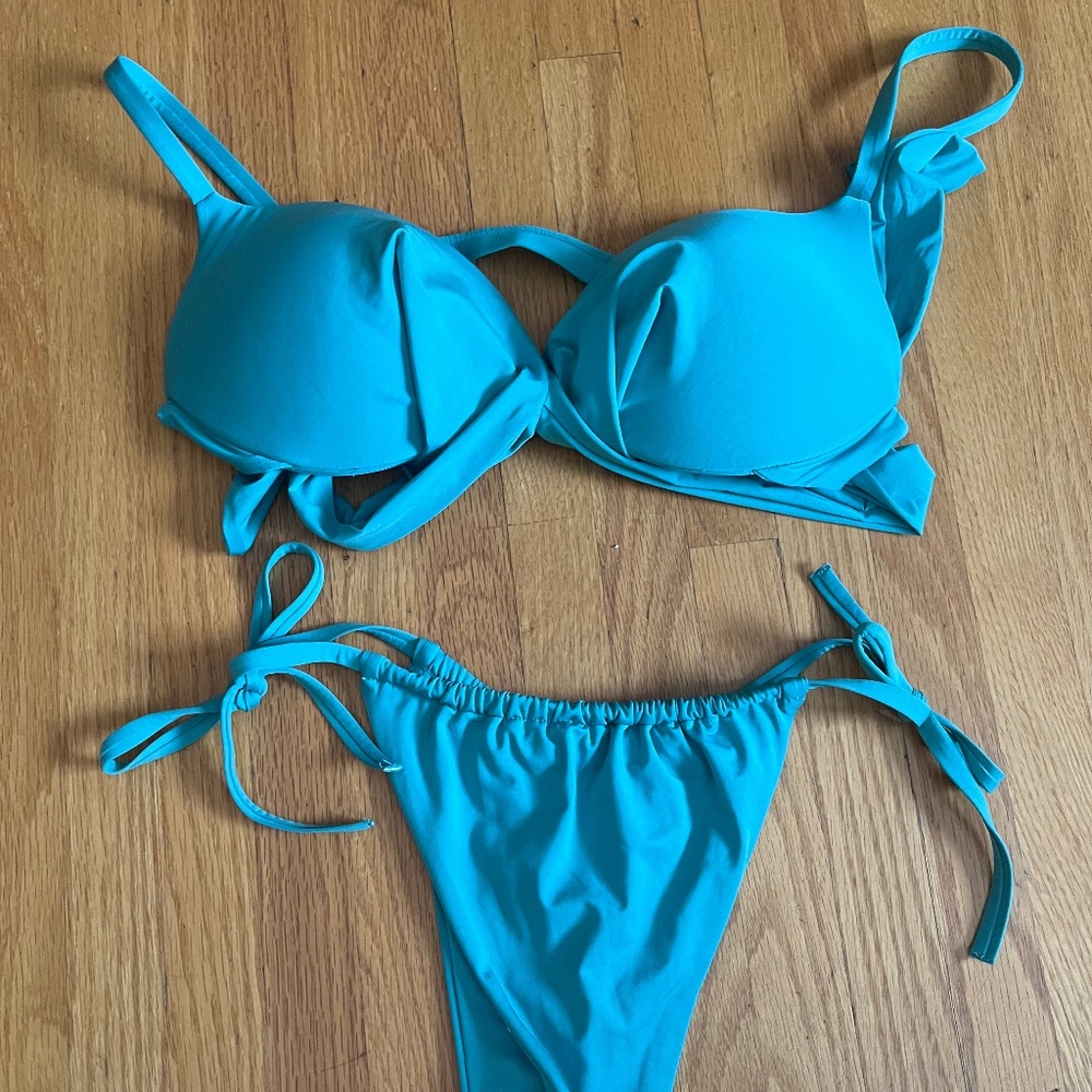 Italian Bikini in Capri Blue - Worn Once